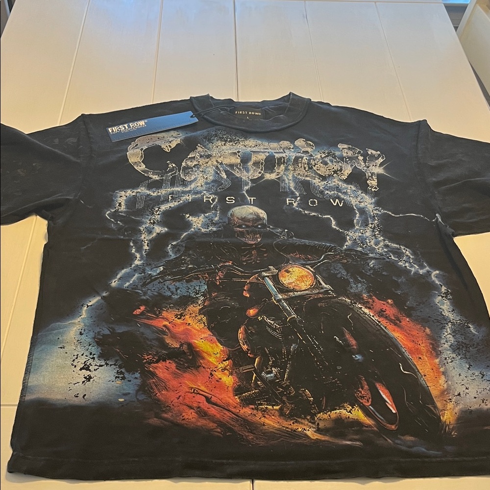 NWT FIRST ROW/ghost rider Not So Quiet/L/excellent quality street wear unisex